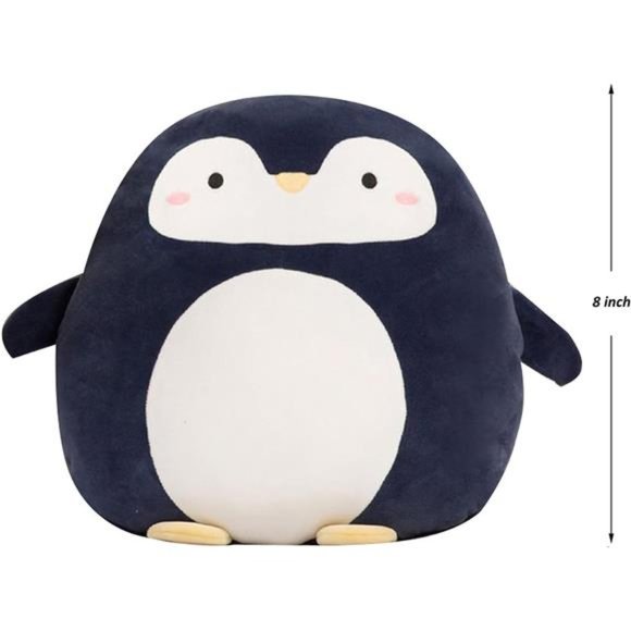 Stuffed Animal Toy Cute Penguin Plush Pillow, 8 inch Gifts for Boys and Girls - Picture 3 of 7